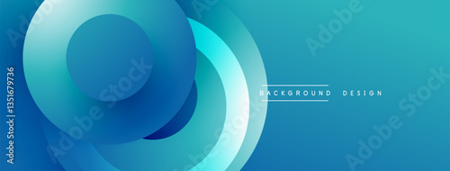 Layered circular shapes in vivid colors form a gradient-rich abstract design with smooth transitions, depth effects, and a modern, futuristic aesthetic