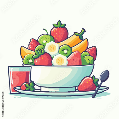 healthy, fresh, salad, fruit, vegetarian, organic, bowl, diet, vitamin, food, delicious, summer, sweet, green, juicy, dessert, background, colorful, breakfast, blueberry, berry, lunch, orange, white, 
