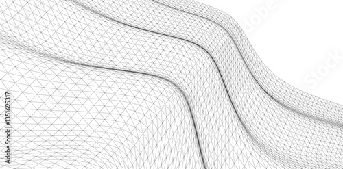 Abstract shape vector 3d drawing 