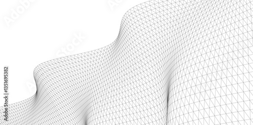 Abstract shape vector 3d drawing 