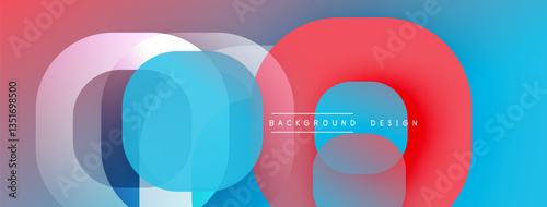 Abstract background with layered translucent gradient shapes