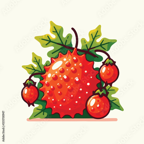 food, healthy, fruit, gac, fresh, organic, raw, freshness, delicious, isolated, orange, sweet, white, red, spiny, asian, green, bitter, background, plant, vegetarian, gourd, baby, vegetable, agricultu