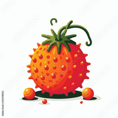 food, healthy, fruit, gac, fresh, organic, raw, freshness, delicious, isolated, orange, sweet, white, red, spiny, asian, green, bitter, background, plant, vegetarian, gourd, baby, vegetable, agricultu