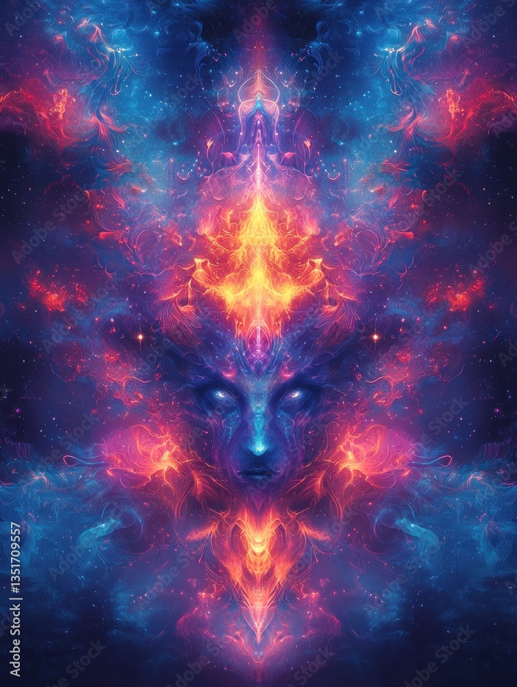 Cosmic Entity: A Symphony of Nebulae and Fire Cosmic Entity: A Symphony of Nebulae and Fire