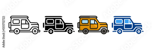 Car  Icon Set Multiple Style Collection