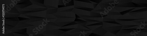 Abstract geometric pattern with low poly dark triangles and polygonal shapes for modern design projects.