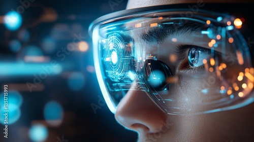 Wallpaper Mural Futuristic Head Mounted Display Innovations Technology Lab Product Showcase High-Tech Environment Close-Up View Augmented Reality Experience Torontodigital.ca