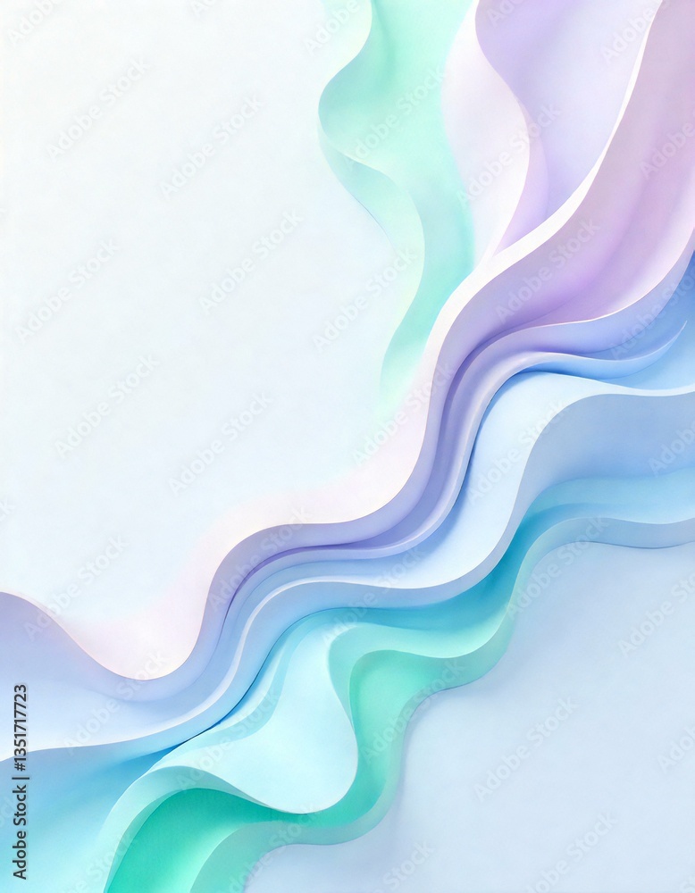 Fototapeta premium Elegant Mild Blue Waves Background for Banners & Flyers