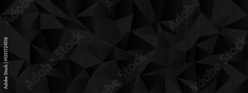 Abstract geometric chaos pattern with black triangles for modern design and background concepts.