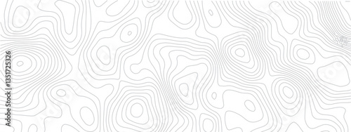 Abstract Geometric Line Pattern Depicting Sea Maps, Topography, and Discovery Areas on a Mounted Grid Landscape
