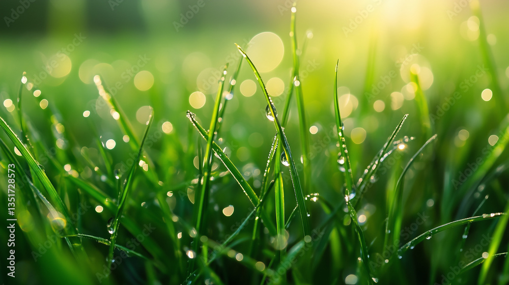 Fototapeta premium green grass with dew