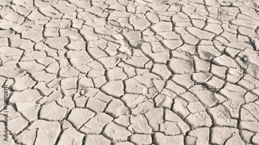 dry cracked ground surface, top view, slow motion
dry cracked ground surface, top view, slow motion