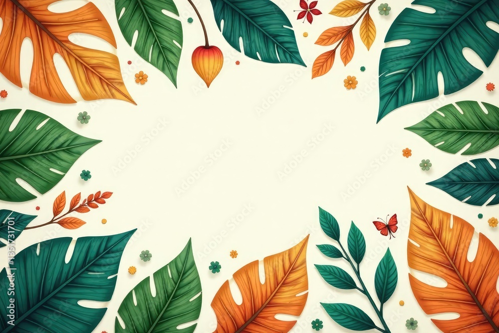 Fototapeta premium Nature-inspired leafy motif, subtly repeating , repeat, eco, subtle