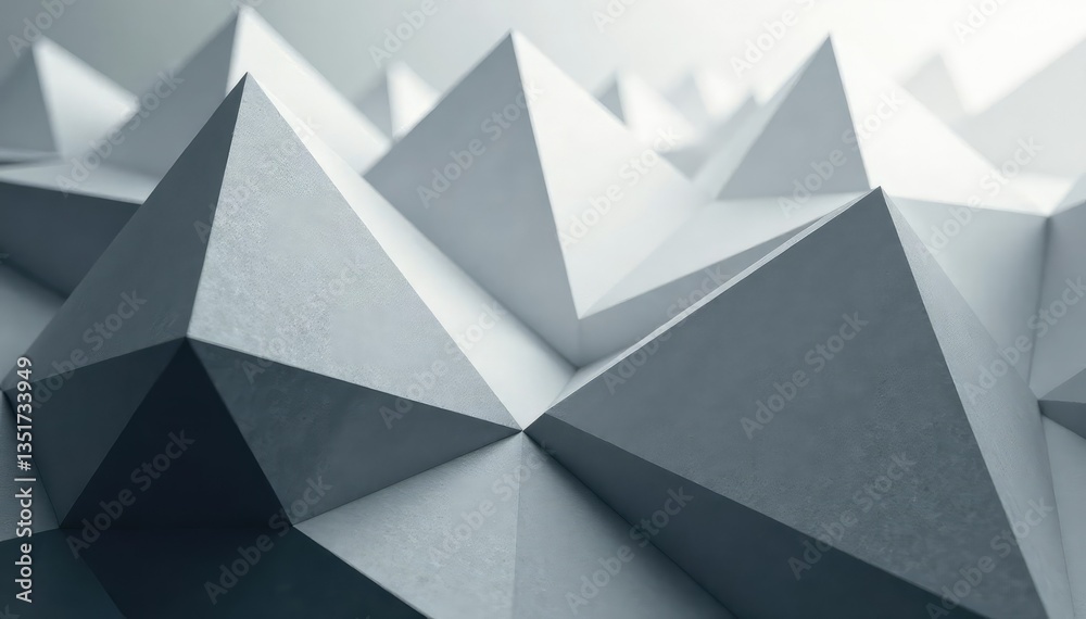 Obraz premium Subtle grayscale triangles forming a dynamic flow, simple, elegant