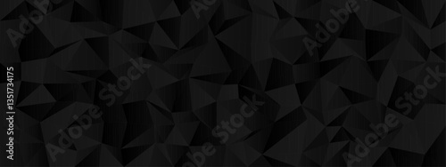 Abstract geometric chaos design with dark polygonal shapes for modern backgrounds.