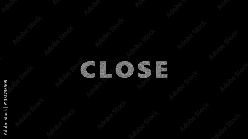 closed Animation of Text With Glitch Effect. Plus Alpha Channel