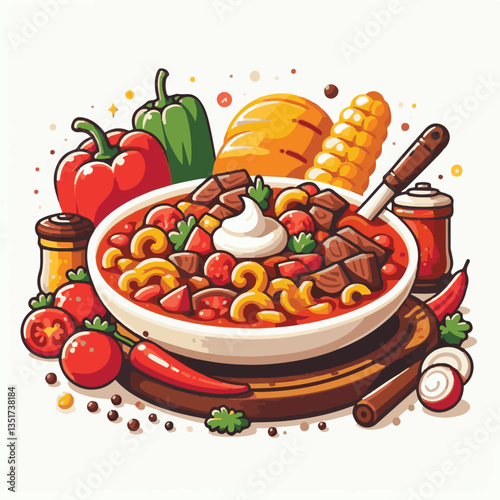 food, meat, stew, goulash, meal, cuisine, delicious, dish, dinner, beef, cooked, sauce, red, recipe, ragout, traditional, tomato, vegetable, cooking, pork, homemade, spicy, rustic, hungarian, bowl, ho