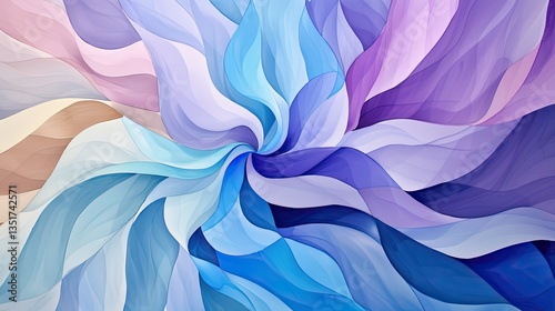 Colorful Abstract Swirl Pattern Displays Flowing Waves Of Color