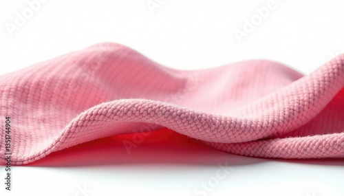 Soft, textured flap, elegantly isolated against stark white , shadow, macro