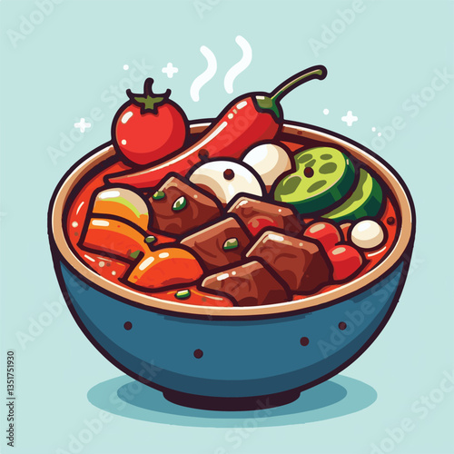 food, meat, stew, goulash, meal, cuisine, delicious, dish, dinner, beef, cooked, sauce, red, recipe, ragout, traditional, tomato, vegetable, cooking, pork, homemade, spicy, rustic, hungarian, bowl, ho