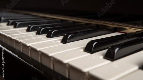Close-up of Piano Keys: A Musical Masterpiece