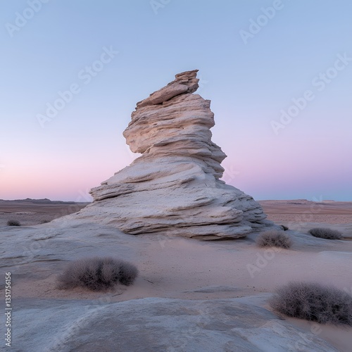 Desert rock formation sunrise landscape