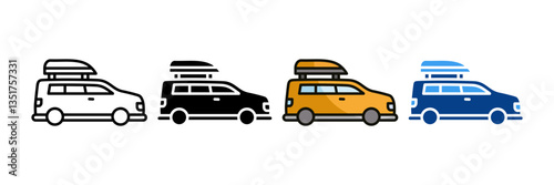 Roof Rack  Icon Set Multiple Style Collection