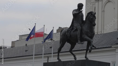 statue of Prince Jozef Poniatowski in Warsaw photo