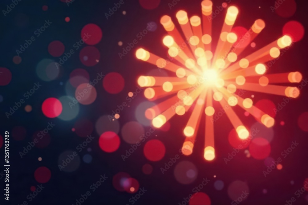 Obraz premium Festive bokeh lights, sparkling fireworks, celebratory holiday background , fireworks, new year
