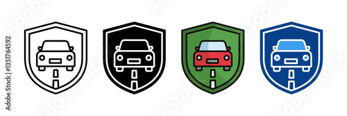 Car Emblem  Icon Set Multiple Style Collection