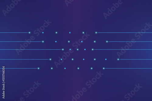 Abstract technology background with lines and circles. Transfer data concepts, internet network, lines dots connection. Quiet technology backdrop.