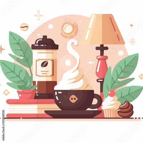 coffee, drink, background, beverage, espresso, cup, cafe, caffeine, food, hot, morning, white, mug, breakfast, brown, aroma, black, fresh, dark, closeup, design, cappuccino, mocha, latte, vector, set,