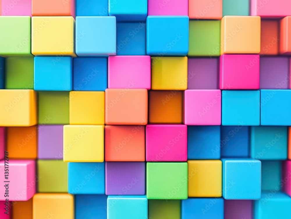 Colorful cubes in an abstract composition highlighting geometric shapes and vibrant colors for artistic inspiration Colorful cubes in an abstract composition highlighting geometric shapes and vibrant colors for artistic inspiration