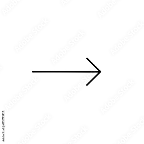 Simple arrow pointing right on a plain background  