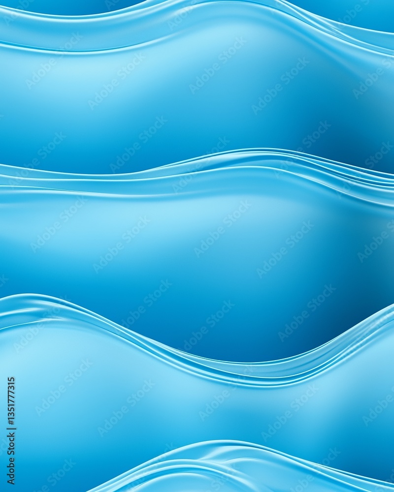Fototapeta premium Abstract Blue Water Waves Background with Smooth Fluid Patterns