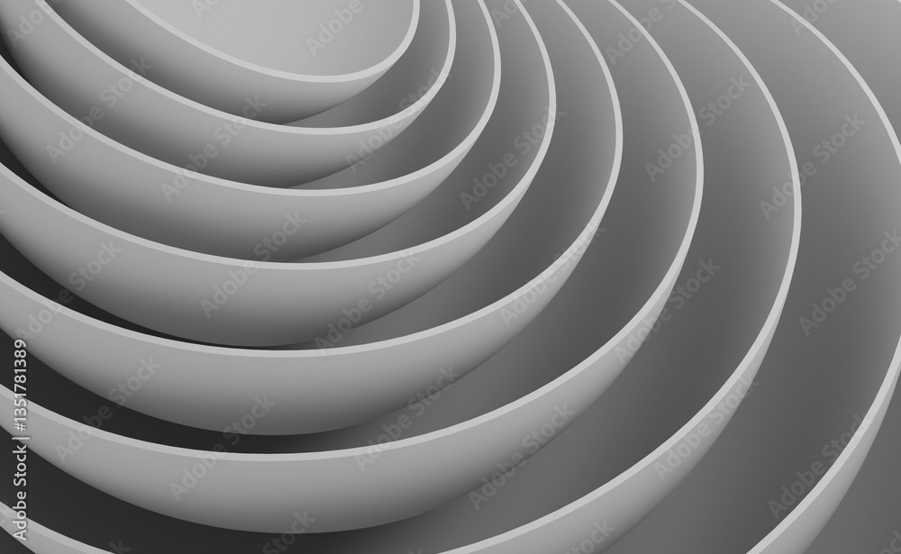 Obraz premium Abstract gray concentric circles background