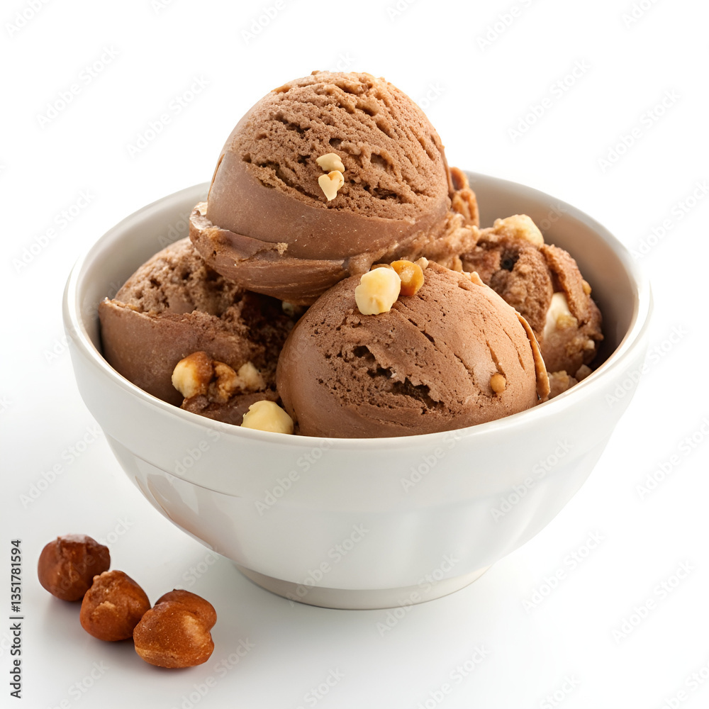 Rich & Creamy Chocolate Hazelnut Ice Cream in a Bowl – Irresistible Dessert Delight. Rich & Creamy Chocolate Hazelnut Ice Cream in a Bowl – Irresistible Dessert Delight.