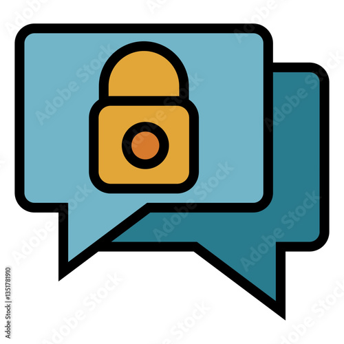 encrypted message vector icon