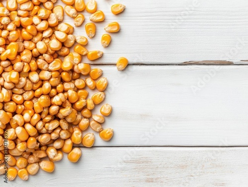 Close-up of corn kernels in a pile representing agricultural commodity market and its economic importance