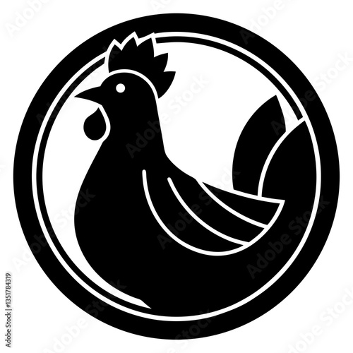 Chicken Logo icon design concept. good for rooster restaurant and chicken farm. vector illustration