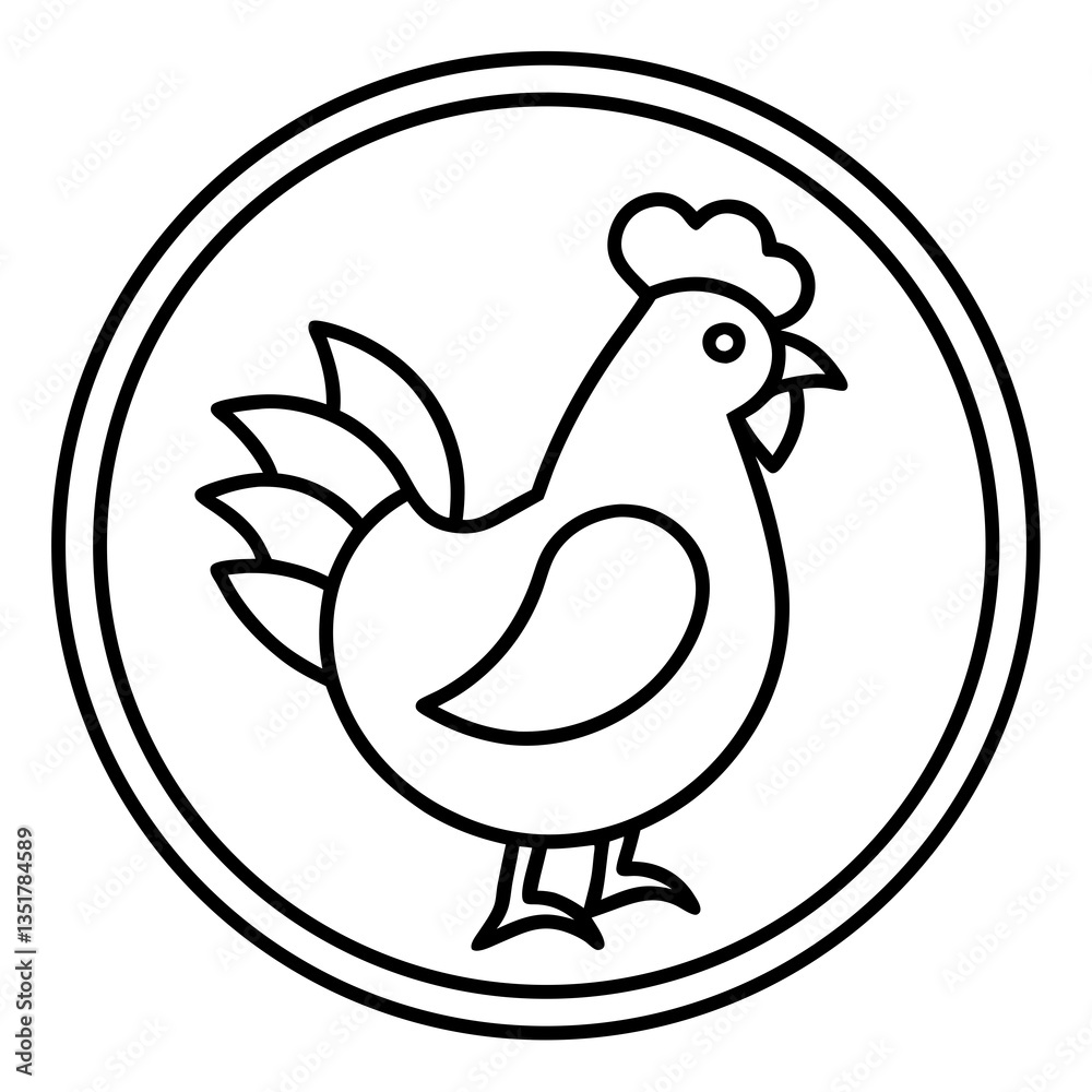 Chicken Logo icon design concept. good for rooster restaurant and chicken farm. vector illustration Chicken Logo icon design concept. good for rooster restaurant and chicken farm. vector illustration
