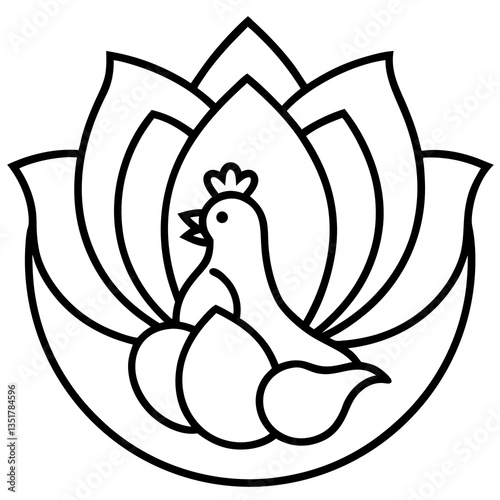Chicken Logo icon design concept. good for rooster restaurant and chicken farm. vector illustration