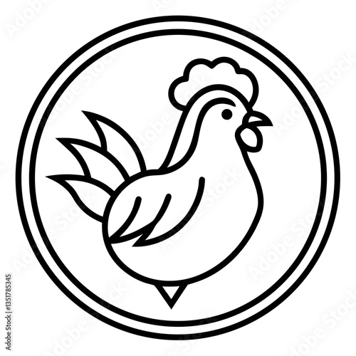 Chicken Logo icon design concept. good for rooster restaurant and chicken farm. vector illustration