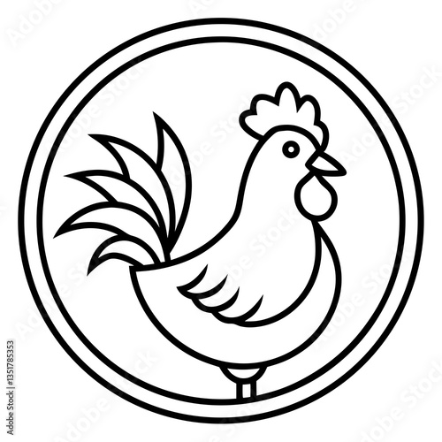 Chicken Logo icon design concept. good for rooster restaurant and chicken farm. vector illustration
