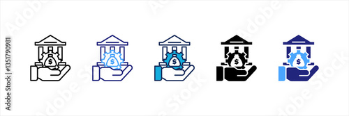 Monetary Policy Multi Style Icon Set