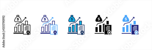 Fiscal Policy Multi Style Icon Set