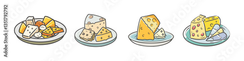 cheese platter icon, cheese platter vector illustration-simple illustration of cheese platter, perfect for cheese platter logos and icons