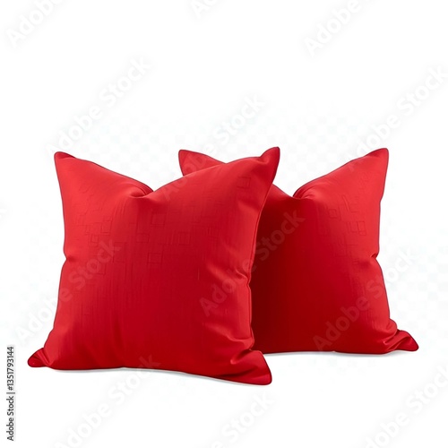 Luxury Red Throw Pillows for Couch Bed and Living Room Decor - Soft Satin Square Cushion Set
