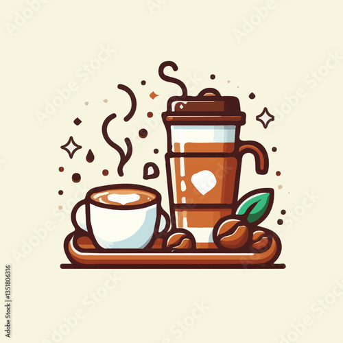 coffee, drink, background, beverage, espresso, cup, cafe, caffeine, food, hot, morning, white, mug, breakfast, brown, aroma, black, fresh, dark, closeup, design, cappuccino, mocha, latte, vector, set,