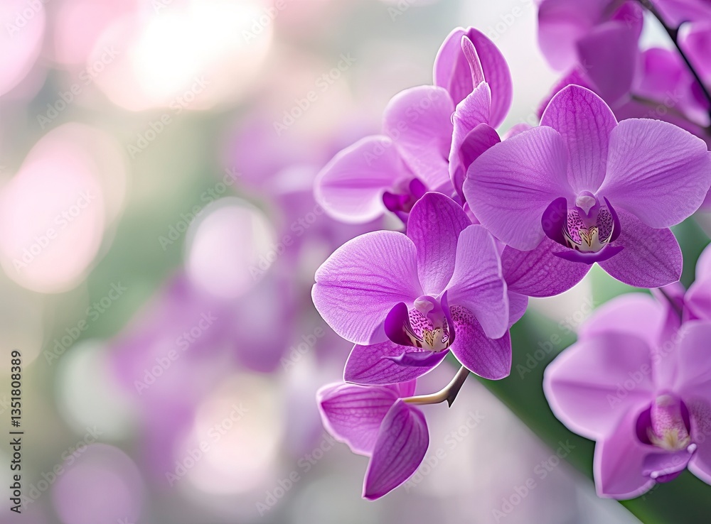 Beautiful purple orchid flowers in nature, with a blurred background. Beautiful natural floral background with copy space. Springtime concept. Stock photo, photorealistic, high-resolution photography, Beautiful purple orchid flowers in nature, with a blurred background. Beautiful natural floral background with copy space. Springtime concept. Stock photo, photorealistic, high-resolution photography,